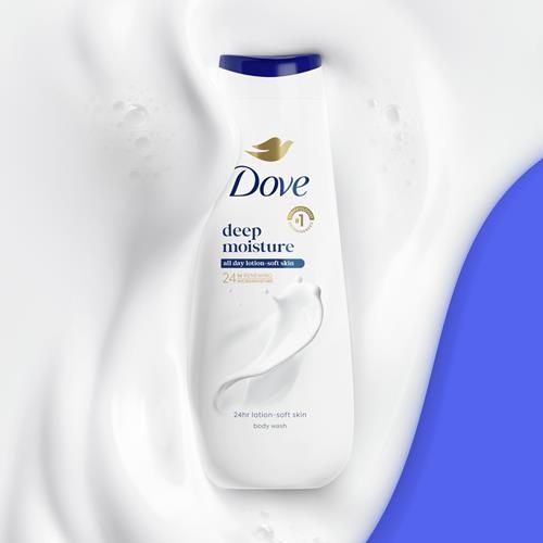 Nettoyant corporel hydratant Dove Deep Moisture pour une peau douce comme une lotion pendant 24 heures sans sulfates ni parabènes, 325 ml