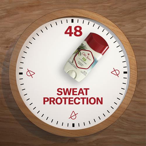 Déodorant antisudorifique Old Spice pour hommes, protection 24h/24 et 7j/7 contre la transpiration et les odeurs, revitalisants avancés pour la peau, parfum Fiji avec palmier, bâton invisible, 73 g (paquet de 2)