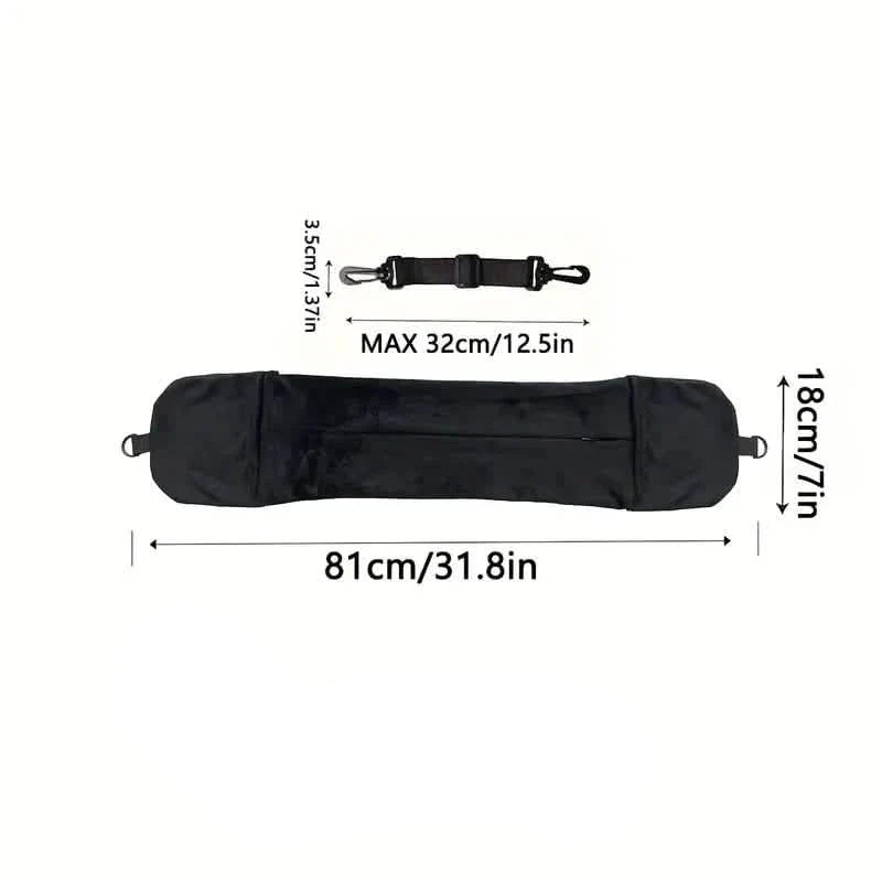 Oreiller de voyage et organiseur – Grand, polyester, fermeture éclair, lavable en machine