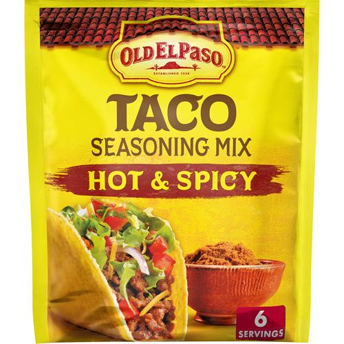 Mélange d'assaisonnement Old El Paso pour tacos Hot & Spicy, 28 g.