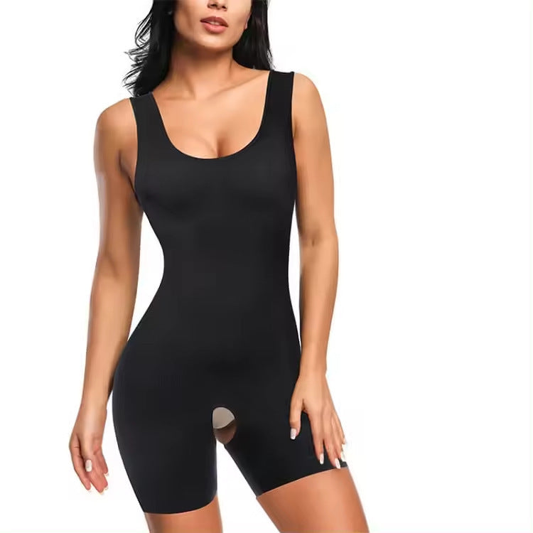 Body gainant grande taille avec contrôle du ventre, rehausseur de fesses et soutien-gorge intégré, body shaper ouvert à l'entrejambe pour femmes