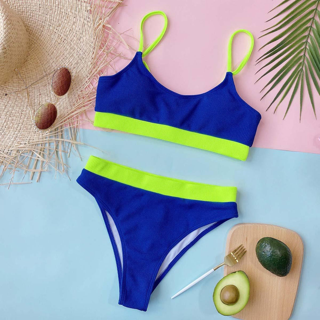 Maillot de bain push-up femme Maillot de bain moderne pour femme Bikinis Ensemble bikini taille haute Bikini uni Maillot de bain 2 pièces Maillot de bain femme Maillot de bain Ensemble bikini taille haute Tenue de sport Maillot de bain Bikini