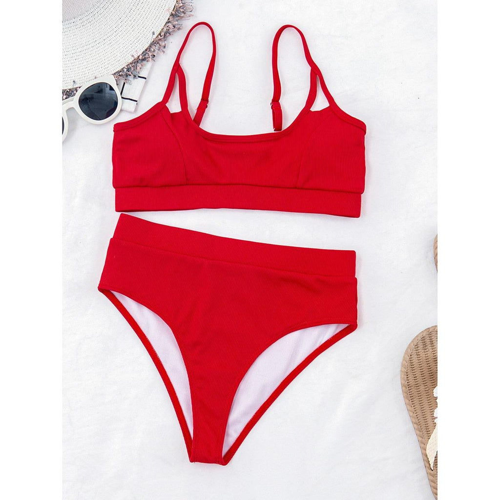 Maillot de bain push-up femme Maillot de bain moderne pour femme Bikinis Ensemble bikini taille haute Bikini uni Maillot de bain 2 pièces Maillot de bain femme Maillot de bain Ensemble bikini taille haute Tenue de sport Maillot de bain Bikini