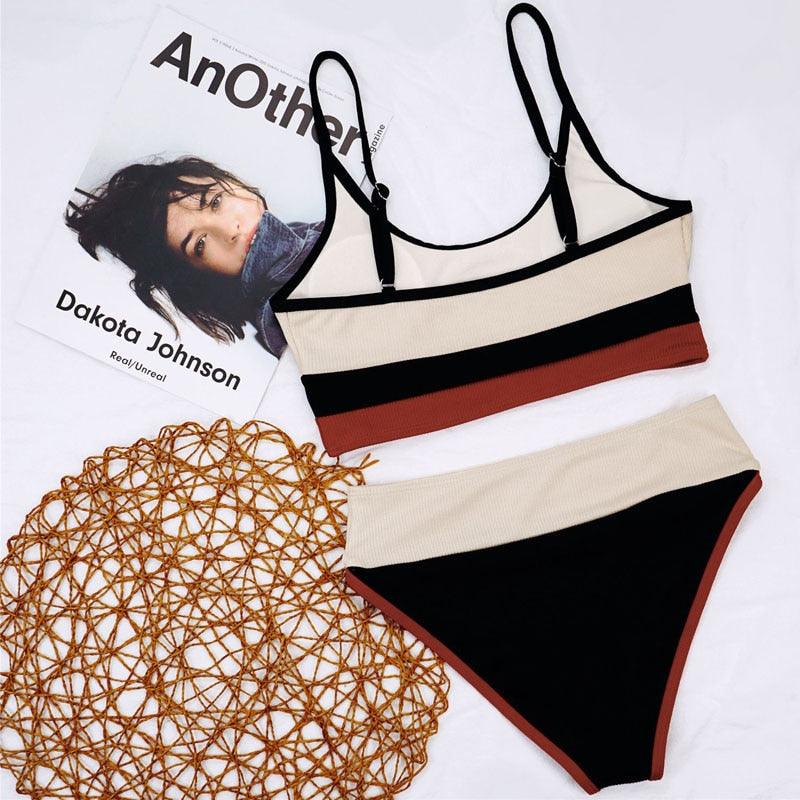 Maillot de bain push-up femme Maillot de bain moderne pour femme Bikinis Ensemble bikini taille haute Bikini uni Maillot de bain 2 pièces Maillot de bain femme Maillot de bain Ensemble bikini taille haute Tenue de sport Maillot de bain Bikini