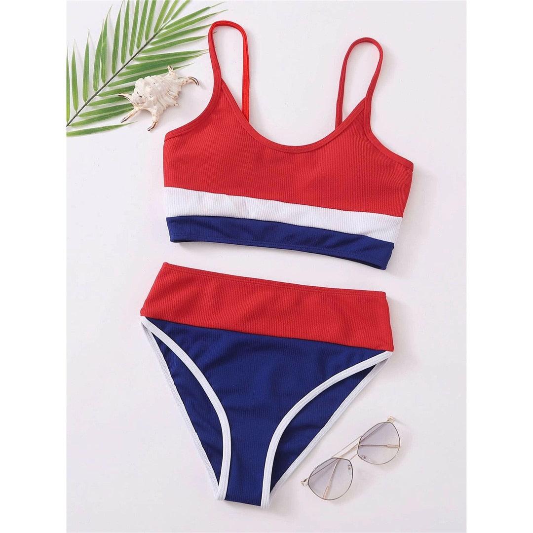 Maillot de bain femme taille haute bikini femme taille haute ensemble deux pièces maillots de bain haut de bikini avec bas maillots de bain pour adolescentes femmes maillot de bain deux pièces ensemble de bikini sport maillot de bain femme