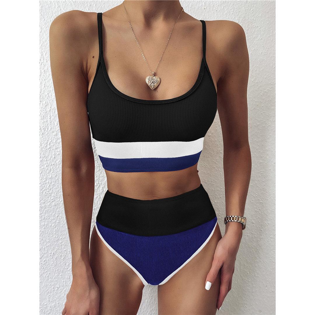 Maillot de bain femme taille haute bikini femme taille haute ensemble deux pièces maillots de bain haut de bikini avec bas maillots de bain pour adolescentes femmes maillot de bain deux pièces ensemble de bikini sport maillot de bain femme