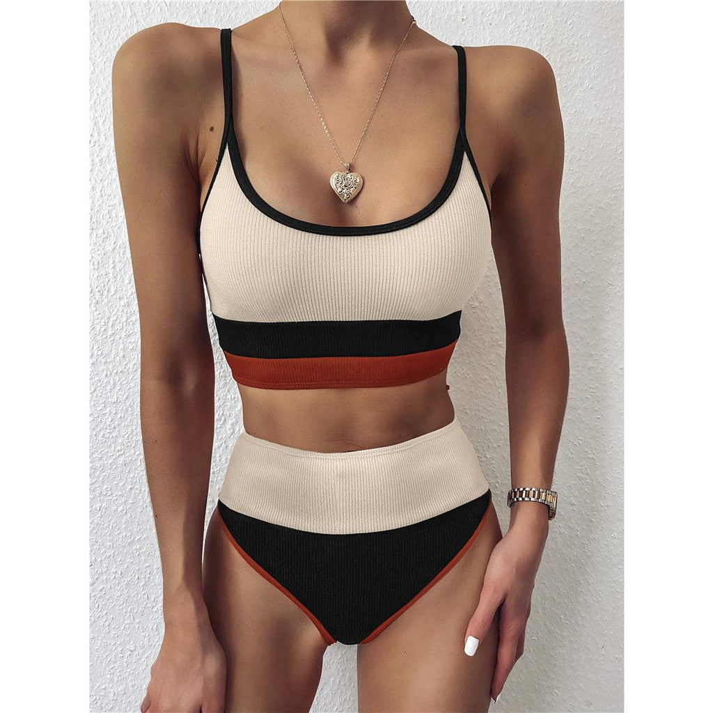 Maillot de bain femme taille haute bikini femme taille haute ensemble deux pièces maillots de bain haut de bikini avec bas maillots de bain pour adolescentes femmes maillot de bain deux pièces ensemble de bikini sport maillot de bain femme