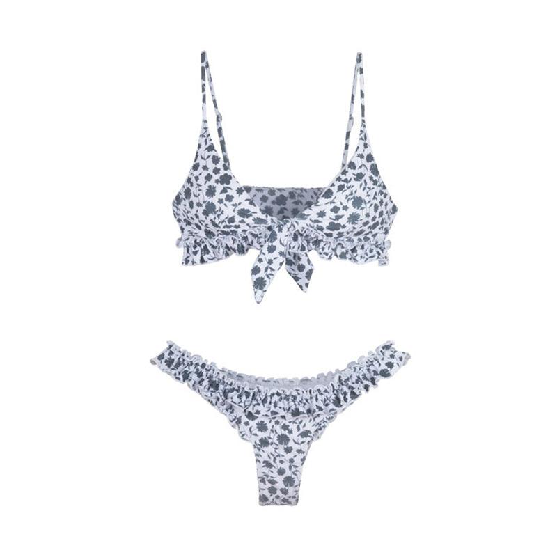 Maillot de bain femme, string, haut de bikini triangle, imprimé push-up, ensembles de bikini deux pièces, fendu, bouton, vêtements de plage, maillot de bain taille haute, échancré.