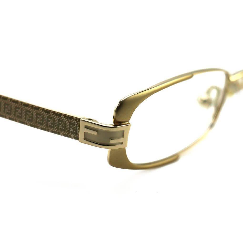 Lunettes de vue Fendi Femme F943 714 Or/Beige 49 16 135 Ovale Cerclée