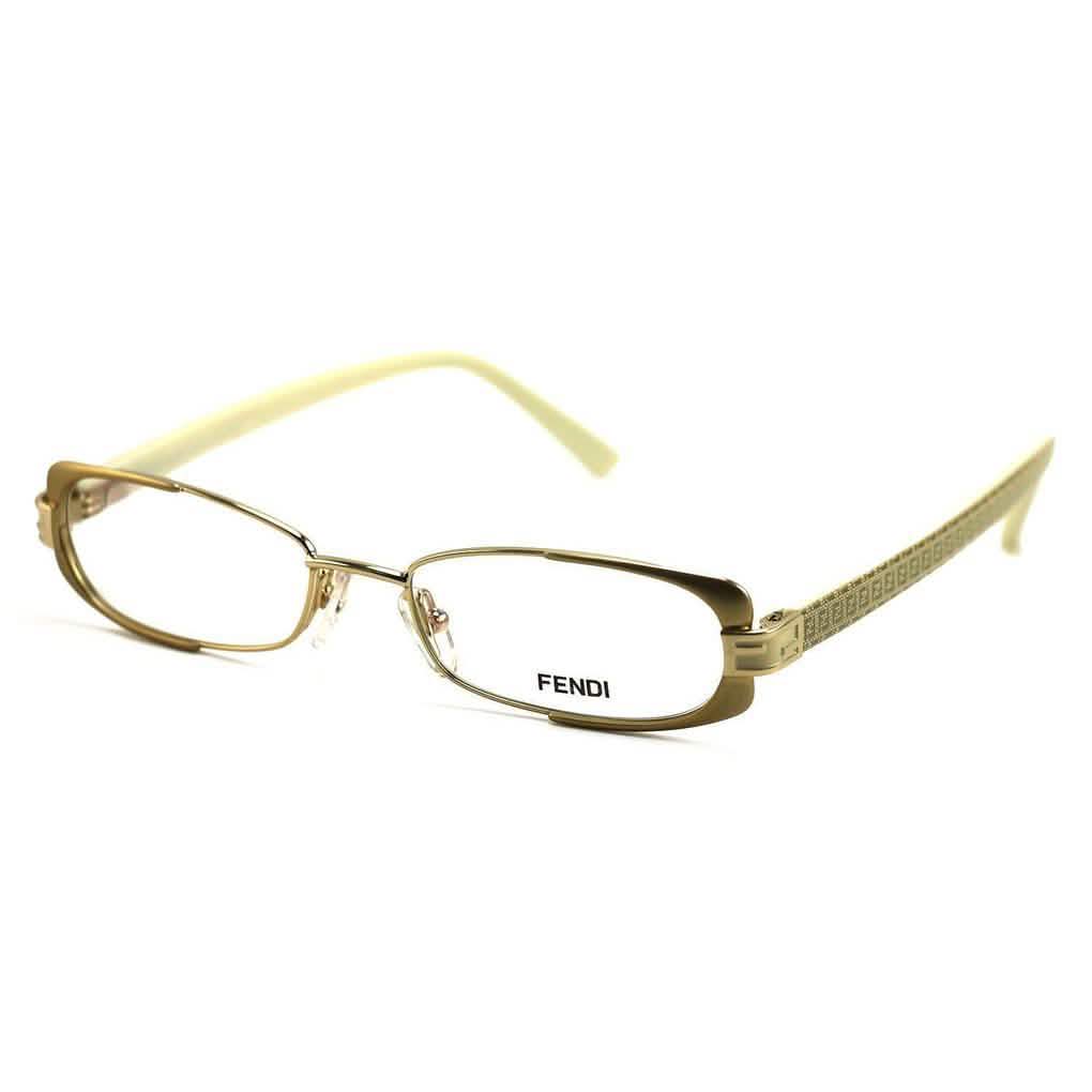 Lunettes de vue Fendi Femme F943 714 Or/Beige 49 16 135 Ovale Cerclée