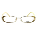 Lunettes de vue Fendi Femme F943 714 Or/Beige 49 16 135 Ovale Cerclée