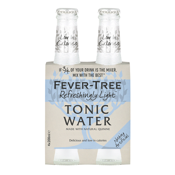 Fever Tree - Indian Tonic Water « Rafraîchissant et Léger » (4x200ML)