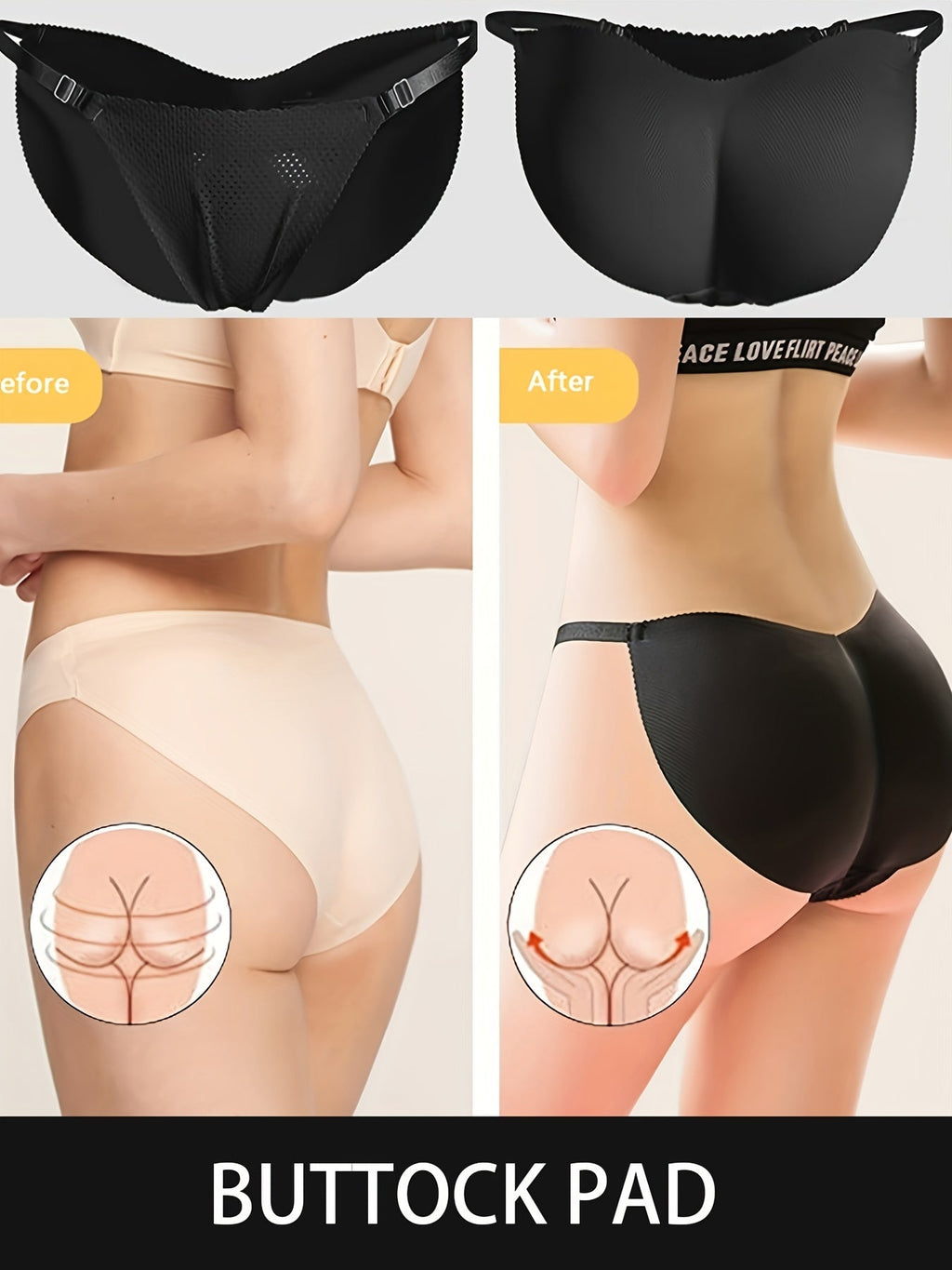 Culotte Invisible Push-up Effet Faux Fesses pour Femme – Lingerie Féminine Ultra-Fine, Respirante et Sans Couture pour un Rehaussement Naturel et un Confort Optimal Toute la Journée