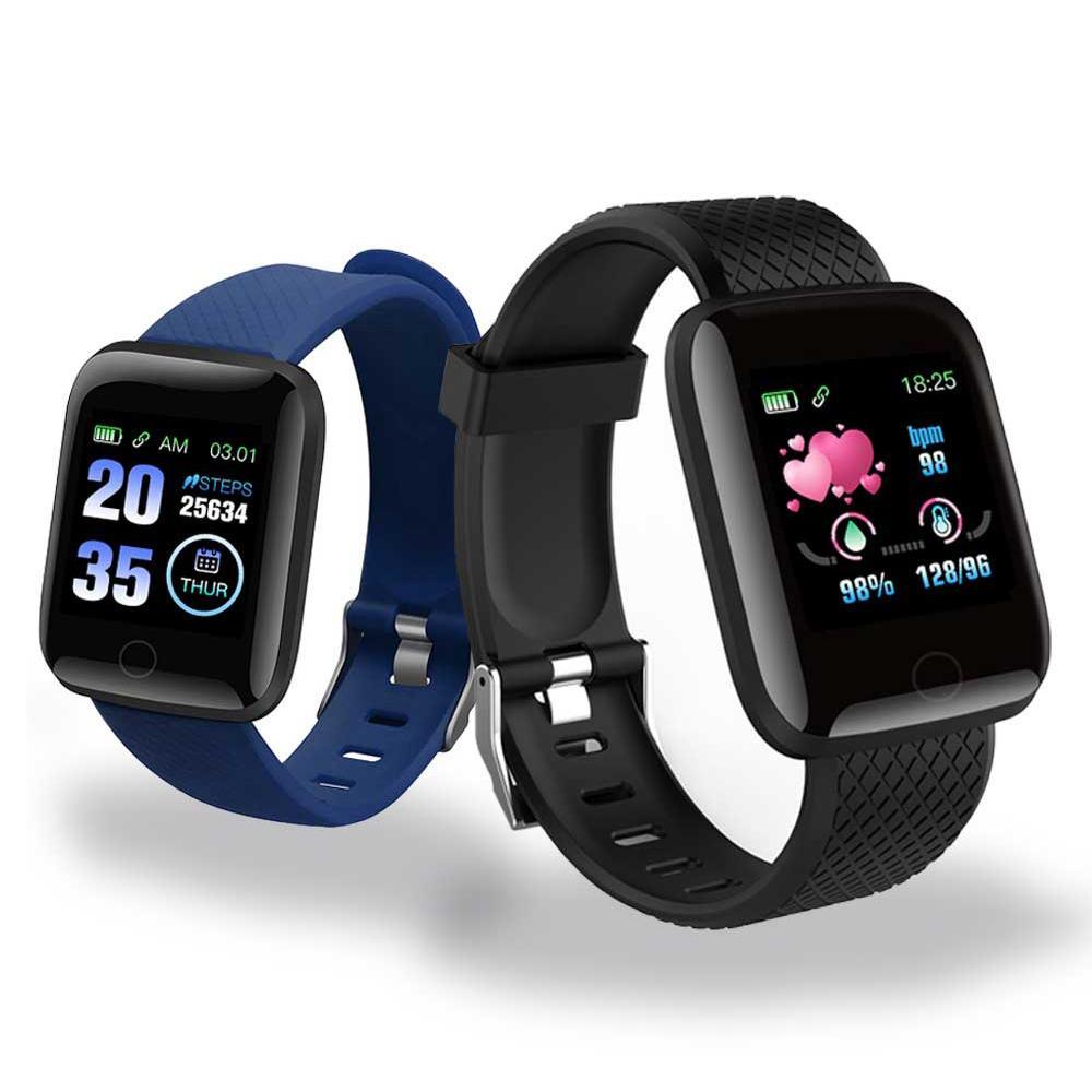 Montres intelligentes Stevvex D13 116 Plus avec moniteur de fréquence cardiaque, bracelets de sport étanches pour systèmes Android