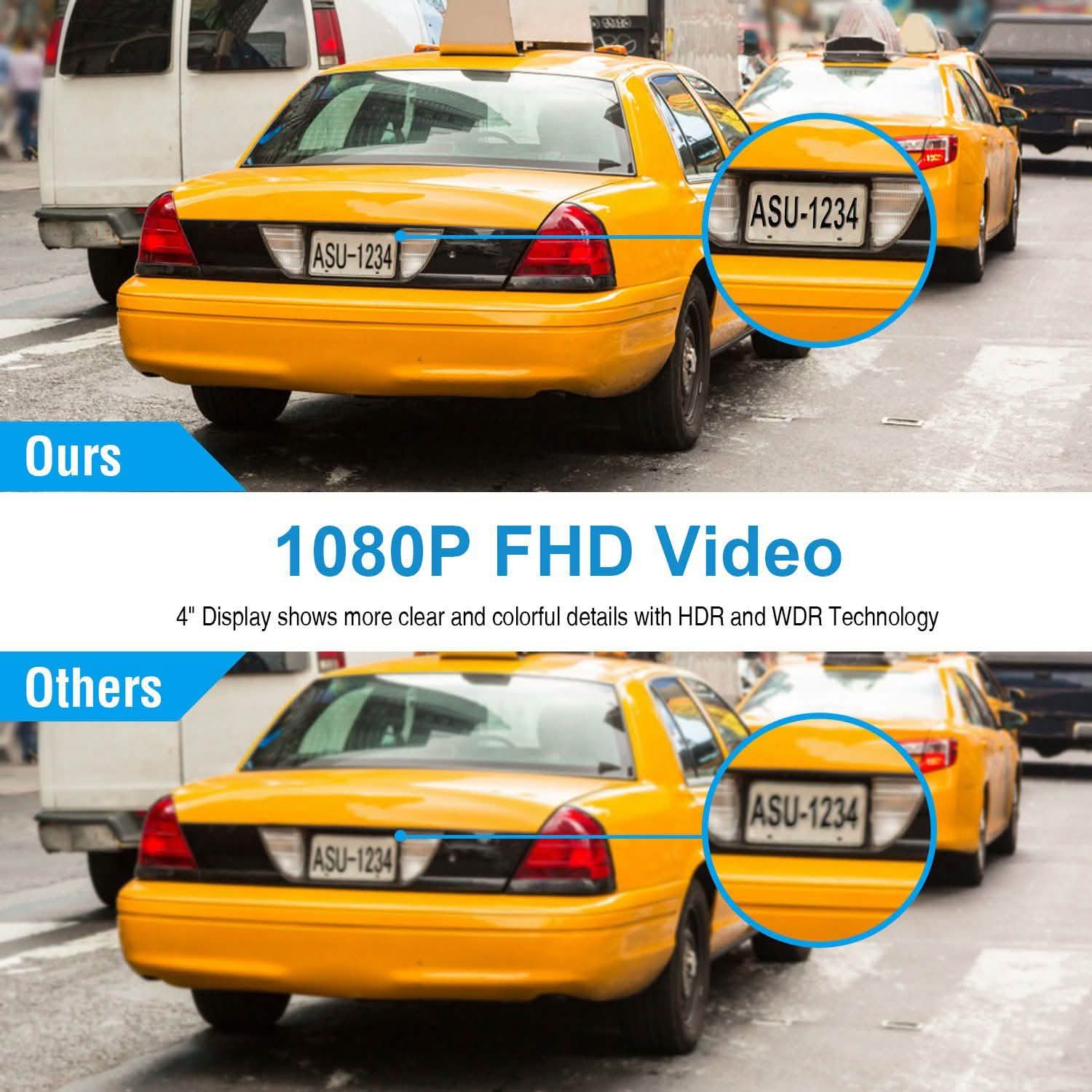Caméra embarquée de voiture FHD 1080P