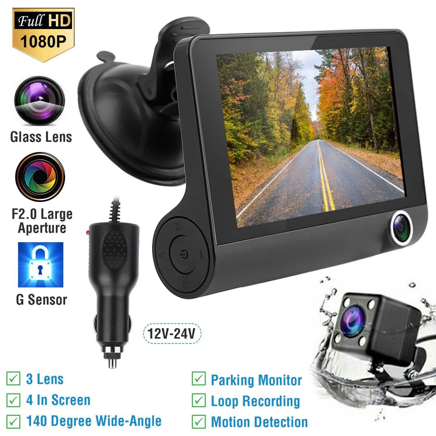 Caméra embarquée de voiture FHD 1080P