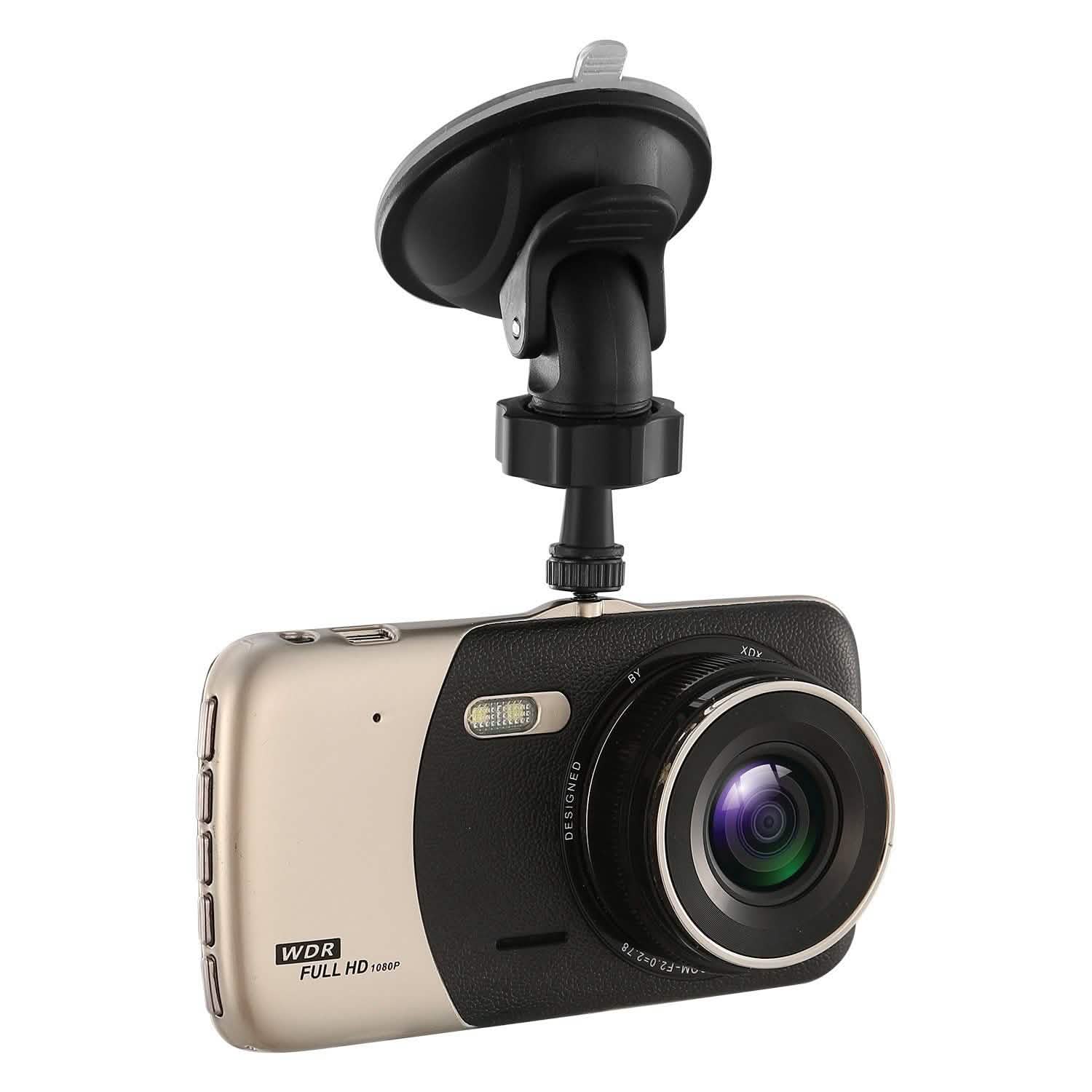 Caméra embarquée Full HD 1080P avec écran 4" et double caméra
