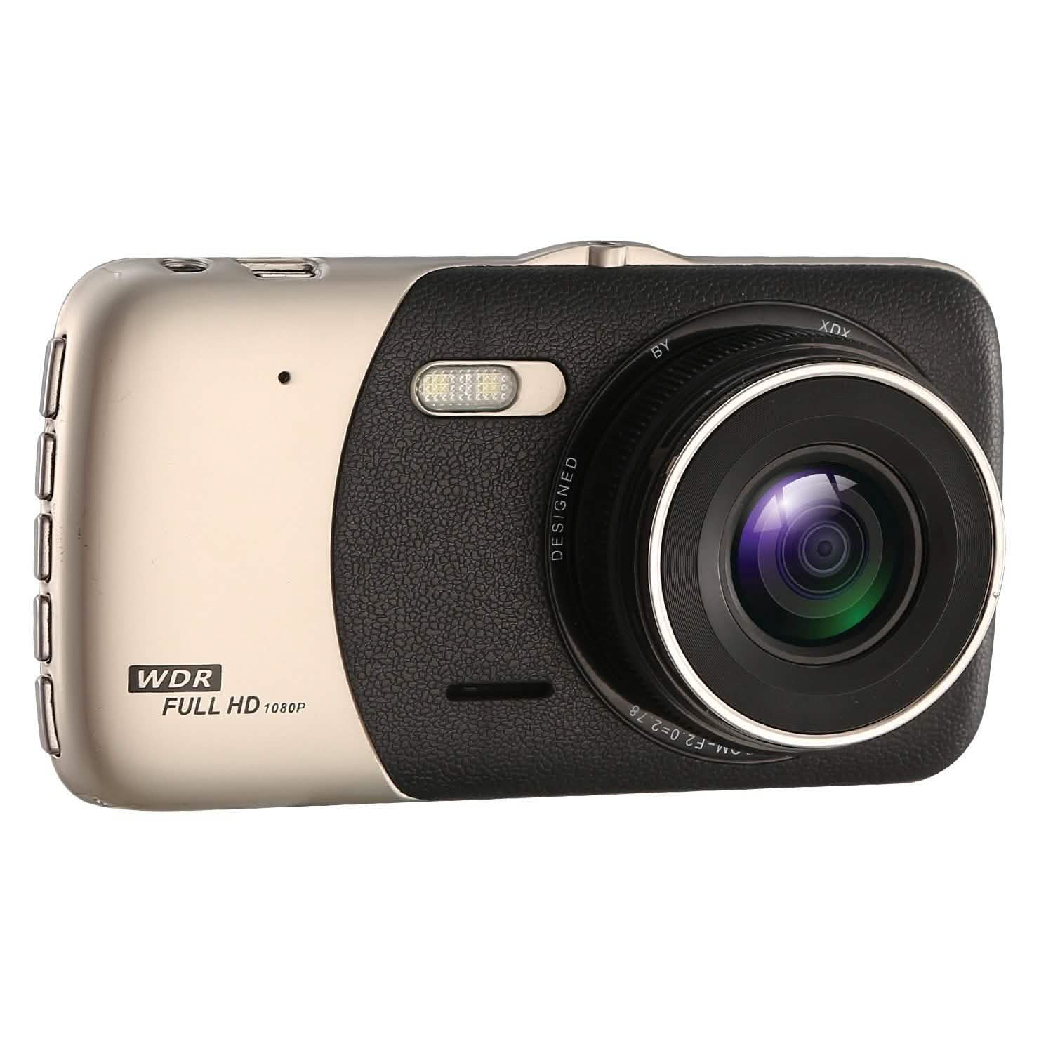 Caméra embarquée Full HD 1080P avec écran 4" et double caméra