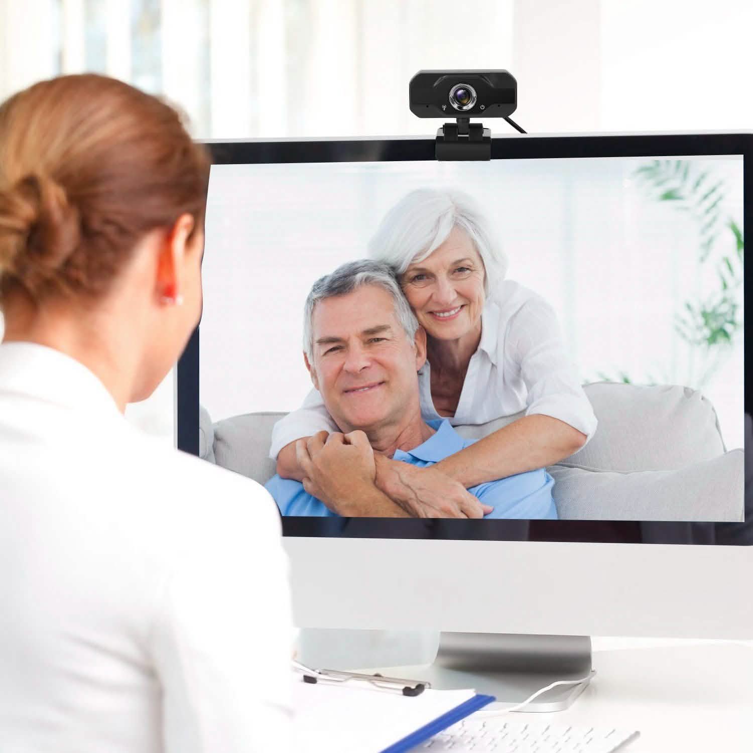 Webcam USB FHD 1080P avec clip rotatif à 360°