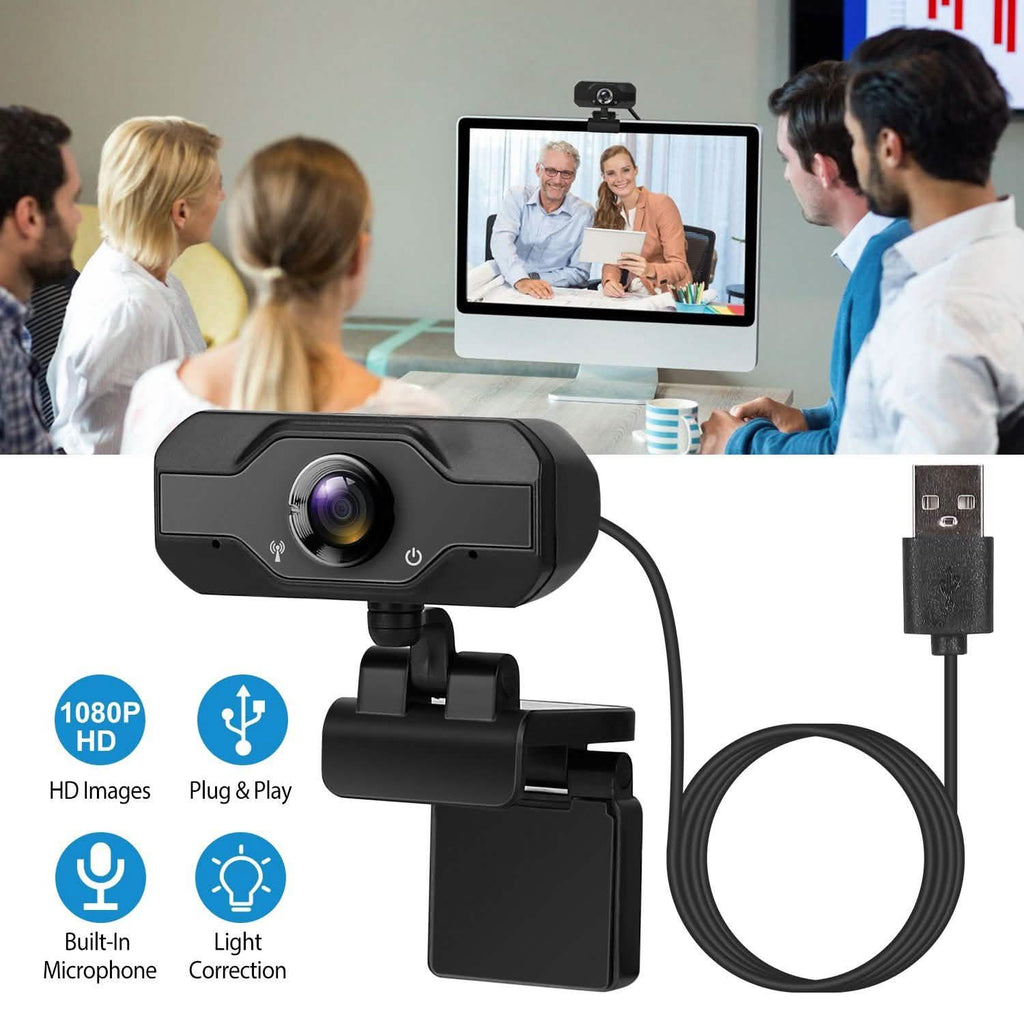 Webcam USB FHD 1080P avec clip rotatif à 360°