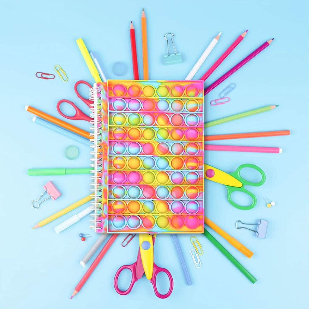 Carnet à spirale anti-stress, jouet sensoriel pop-up à bulles