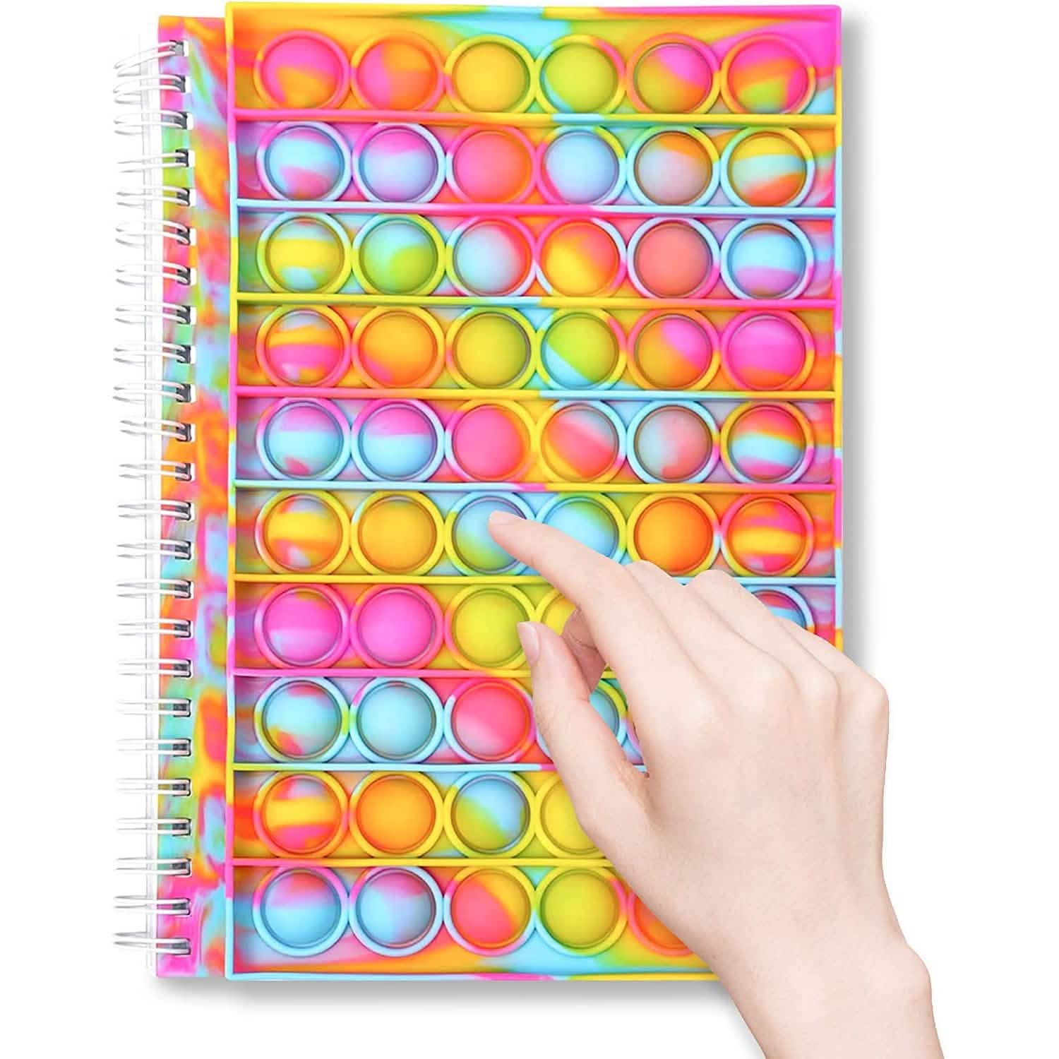 Carnet à spirale anti-stress, jouet sensoriel pop-up à bulles