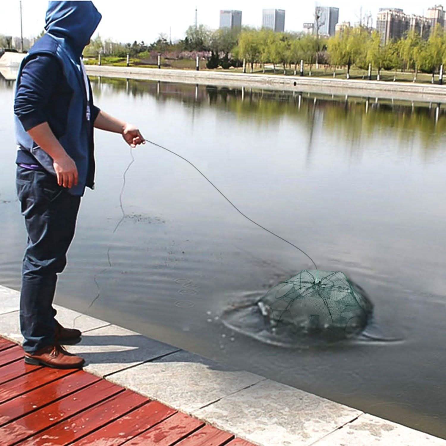 Filet de pêche portable - Piège à appâts de pêche