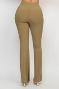 Taille S Pantalon coupe évasée et cintrée décontracté en tissu élastique