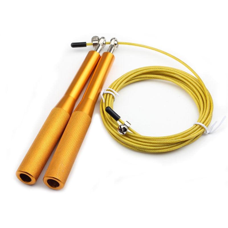 Corde à sauter de fitness avec roulement léger, cordes à sauter rapides en métal, équipement d'entraînement de gym, corde à sauter rapide pour hommes pour l'entraînement de fitness, corde à sauter réglable pour adultes pour hommes et femmes