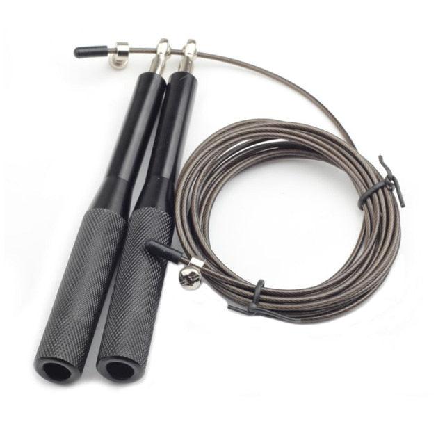 Corde à sauter de fitness avec roulement léger, cordes à sauter rapides en métal, équipement d'entraînement de gym, corde à sauter rapide pour hommes pour l'entraînement de fitness, corde à sauter réglable pour adultes pour hommes et femmes
