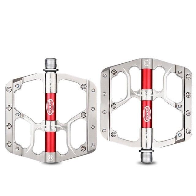 Pédales plates de vélo de route à 3 roulements étanches, pédales de vélo de montagne, accessoires de plate-forme large, pédales de vélo de montagne en aluminium, plates-formes plates légères antidérapantes à roulement étanche pour VTT de route