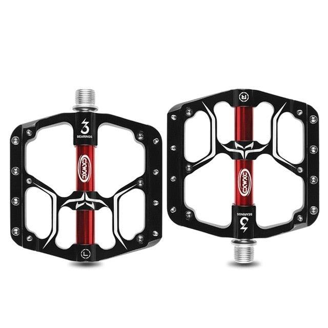 Pédales de vélo plates Route 3 roulements étanches Pédales de vélo VTT Pédales de VTT plate-forme large Accessoires Pédales de VTT Pédales de vélo plates en aluminium avec roulement étanche légères pour route VTT