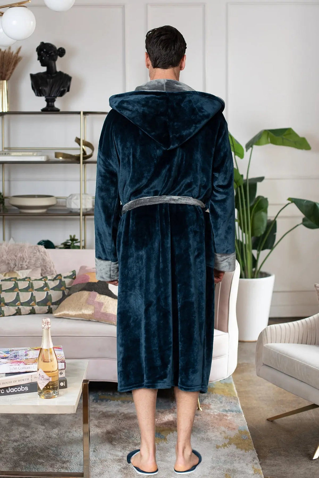 Robe de chambre pour homme à capuche – Confort douillet ultra-doux pour le quotidien