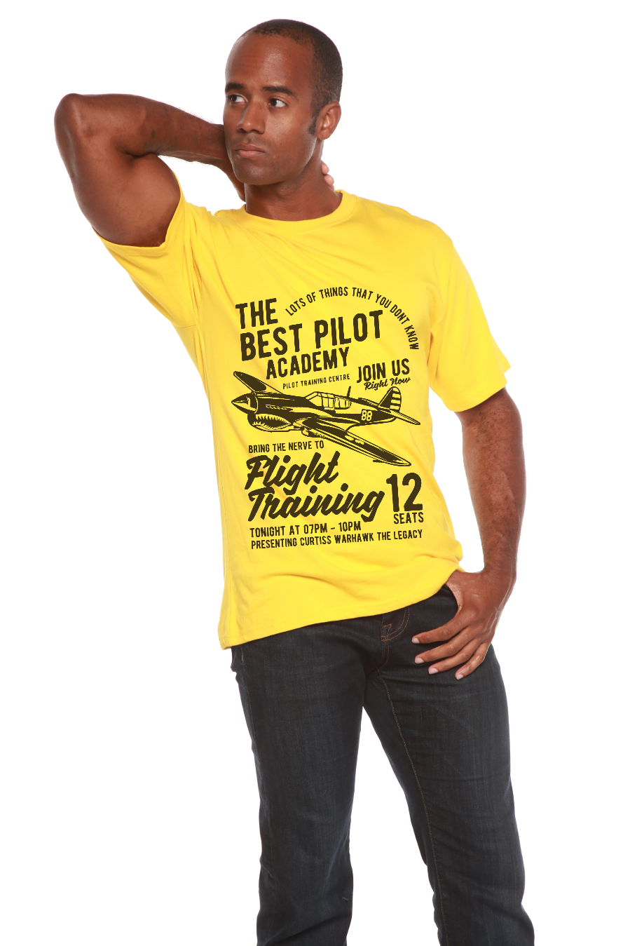T-shirt à manches courtes en viscose de bambou/coton biologique Flight Training pour homme