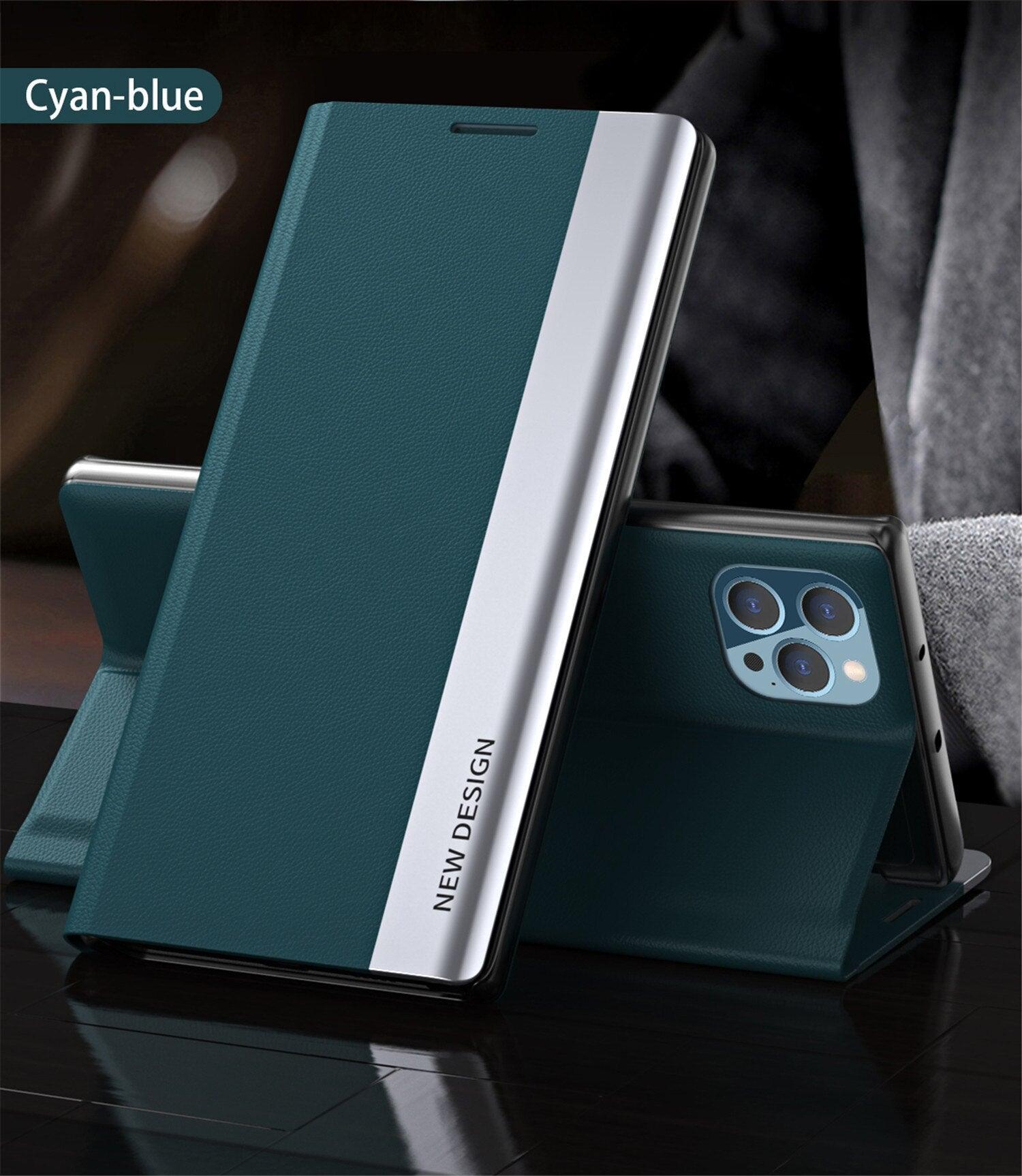 Étui portefeuille à rabat de luxe pour iPhone 14 Pro Max 12 13 Mini, élégant, avec support, en cuir magnétique, étui de protection rouge de luxe antichoc avec support