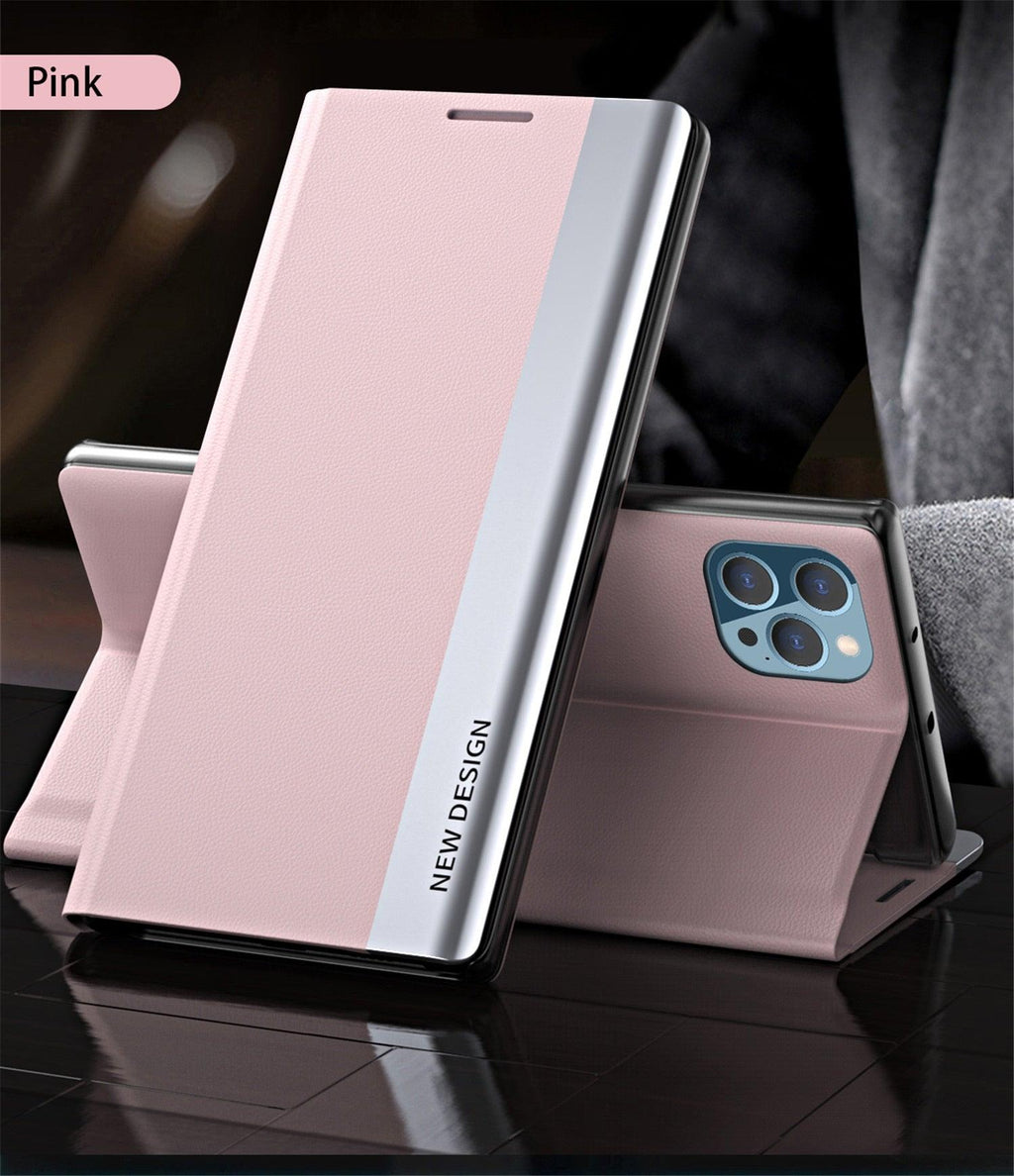 Étui portefeuille à rabat de luxe pour iPhone 14 Pro Max 12 13 Mini, élégant, avec support, en cuir magnétique, étui de protection rouge de luxe antichoc avec support