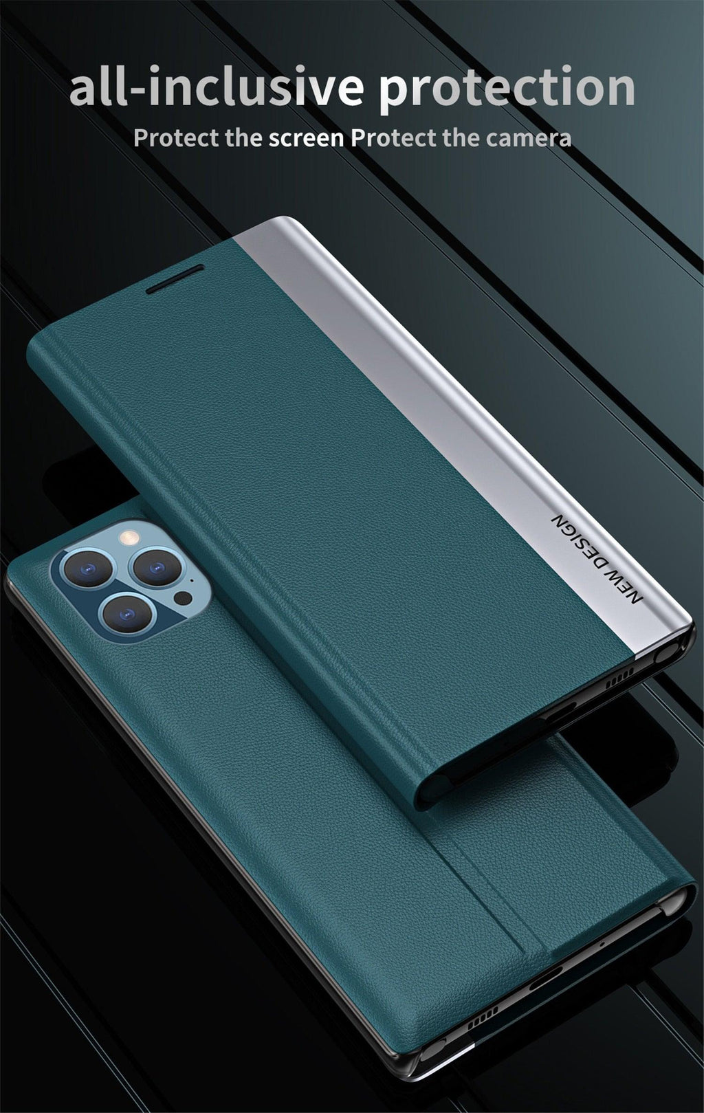 Étui portefeuille à rabat de luxe pour iPhone 14 Pro Max 12 13 Mini, élégant, avec support, en cuir magnétique, étui de protection rouge de luxe antichoc avec support