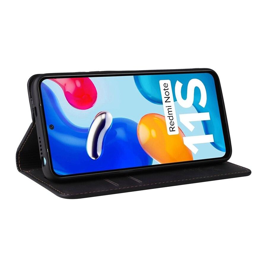 Étui portefeuille antichoc en cuir avec blocage RFID pour Xiaomi Redmi Note 11 10 9 8 7 10C 10A 9 9A 9C 9T 8 Xiaomi Poco X3 X4 NFC M3 M4 Pro F3 avec fentes pour cartes, étui de protection à rabat en cuir magnétique