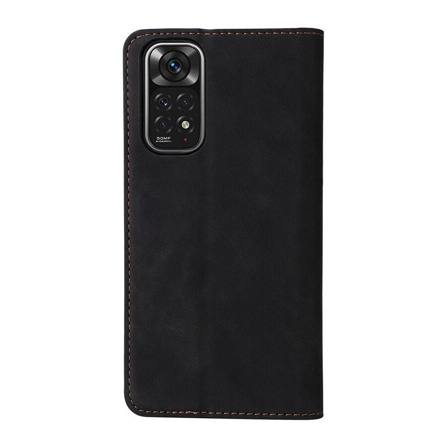 Étui portefeuille antichoc en cuir avec blocage RFID pour Xiaomi Redmi Note 11 10 9 8 7 10C 10A 9 9A 9C 9T 8 Xiaomi Poco X3 X4 NFC M3 M4 Pro F3 avec fentes pour cartes, étui de protection à rabat en cuir magnétique