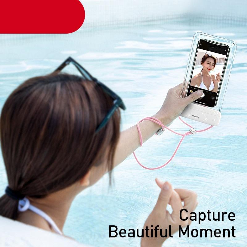 Pochette de téléphone étanche flottante pour la natation, étui de téléphone portable pour la natation, la plongée, le surf, la plage, étuis de téléphone étanches pour la natation et la navigation de plaisance de 7,2 pouces