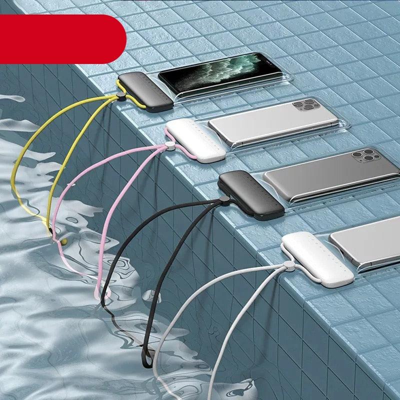 Pochette de téléphone étanche flottante pour la natation, étui de téléphone portable pour la natation, la plongée, le surf, la plage, étuis de téléphone étanches pour la natation et la navigation de plaisance de 7,2 pouces
