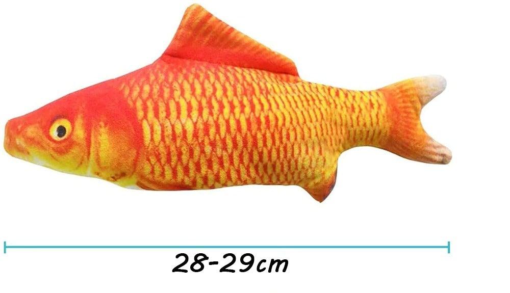 Jouet poisson Flappy Fish pour chats, jouet poisson en mouvement pour chats, jouet poisson interactif qui se tortille pour chats, jouet poisson qui danse, jouets pour chats avec herbe à chat, jouet amusant pour l'exercice des chats