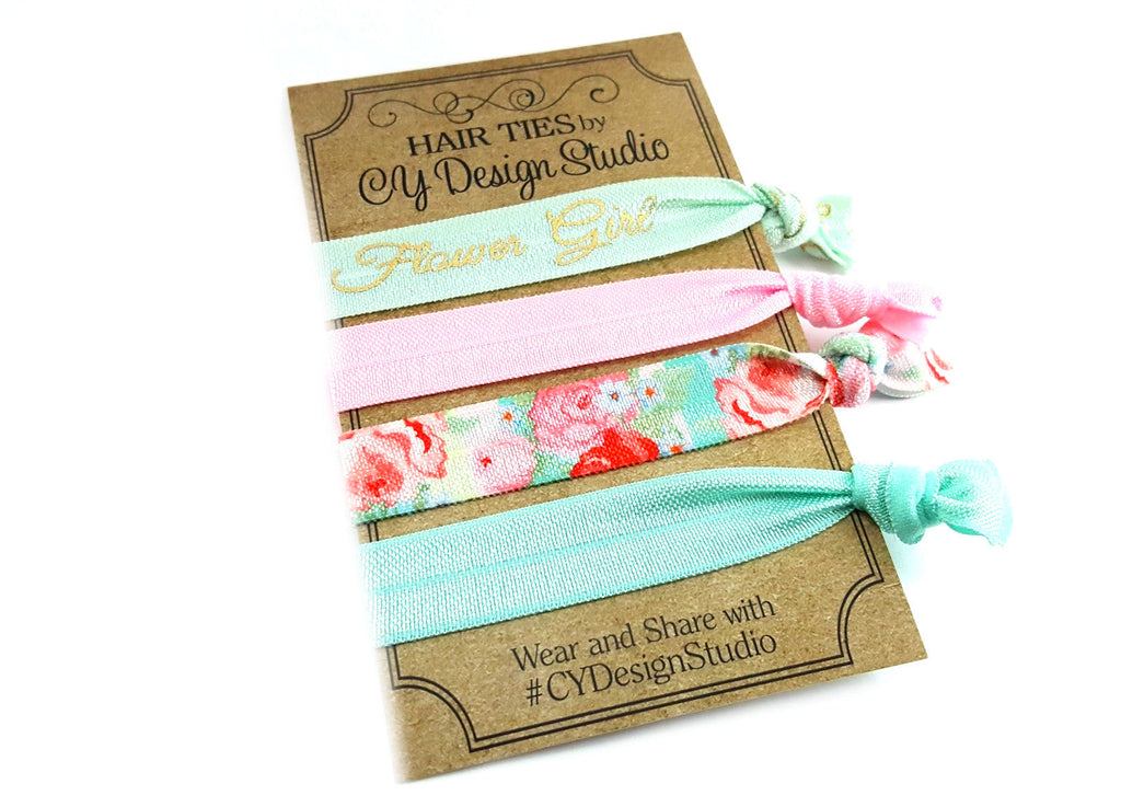 Lot de 3 chouchous pour cheveux « Demoiselle d'honneur » - Cadeaux de mariage - Cadeau pour les demoiselles d'honneur