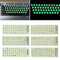 Autocollants de clavier fluorescents différentes langues optionnelles Film protecteur de clavier lumineux imperméable Protecteur de peau de clavier d'ordinateur portable de jeu pour les amateurs de jeux