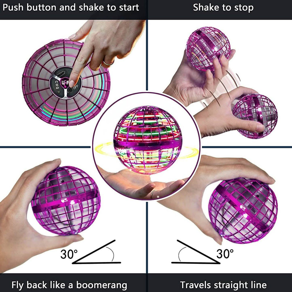 Balle volante Orb rechargeable, toupie boomerang, drone OVNI
