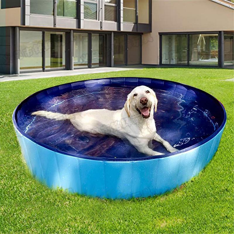 Piscine pliable pour chien, en PVC, baignoire pour animaux de compagnie, tapis rafraîchissant, piscine pour grands et moyens chiens, accessoires, piscine pliable en PVC pour animaux de compagnie, baignoire pour chiens.