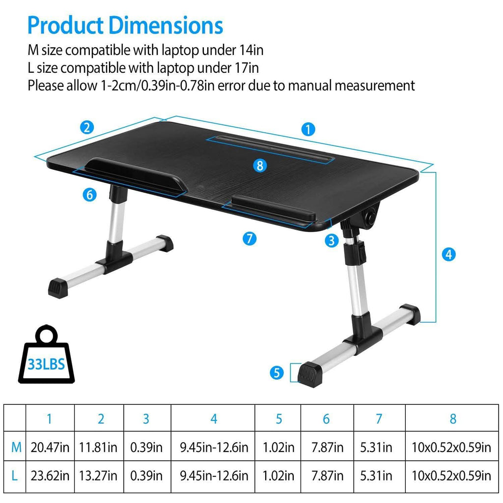 Support d'ordinateur portable pliable - Hauteur et inclinaison réglables