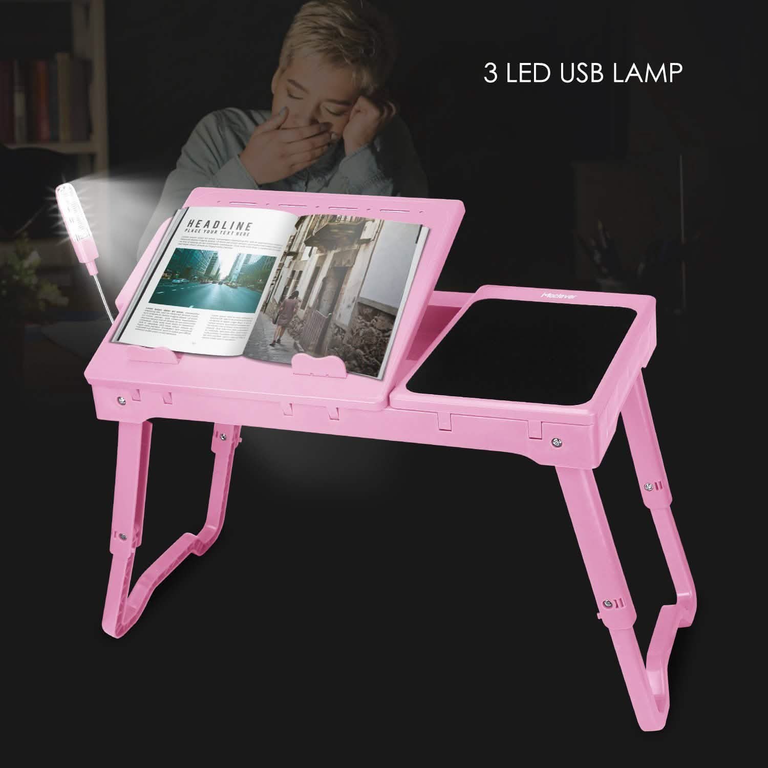 Table d'ordinateur portable pliable pour lit ou bureau