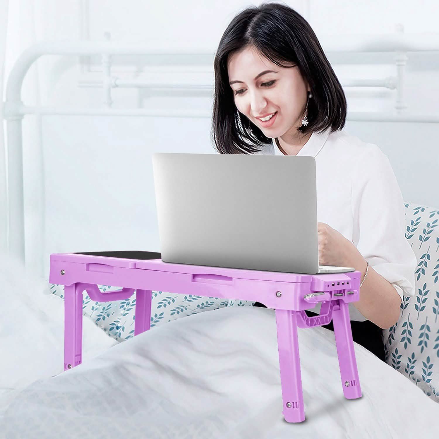Table d'ordinateur portable pliable pour lit ou bureau