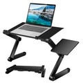 Table d'ordinateur portable pliable, bureau pour ordinateur portable avec tapis de souris intégré